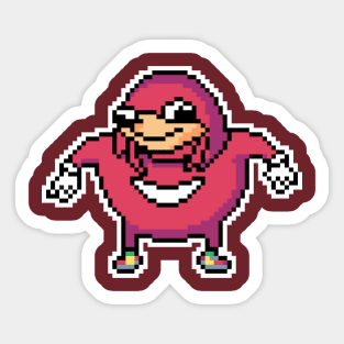 Pixel Uganda Knuckles Sticker